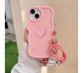 X7A 4G 3D Love Heart +lanyard Soft Phone Case For Honor Magic 5 6 70 90 Lite Smart 5G X6A X6S X6 X7 X8 X9B X8B X7B X9A X8A Cover