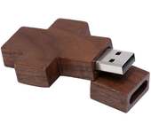 JASTER Cross Free Custom Logo USB Flash Drive 128GB Creative Gift Memory Stick 64GB Walnut Wooden Box External Storage 32GB 16GB