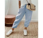 Pantalones Mujer Verano Pantalones de Lino Cómodos Palazzo Cintura Alta Pantalones Rectos Ligero Casuales Flojo Pantalones Pantalón Anchos con Bolsillos y Cordón