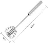 Walfos Whisk Semi-automatic Stainless Steel Manual Push Whip Rotary Handheld Cream Egg Mixer Baking Tools