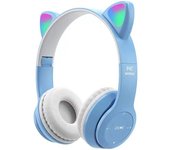 BLUEKAKA New Wireless Headphones RGB Cat Ear Headphones with Microphone Cute Music Bluetooth Headphones Kids Gaming Headphones