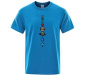 Nine Planets Mens T-Shirt Universe Solar System Men Tops Brand Short Sleeves O-Neck T Shirt Planets Colour Vintage Tee Shirt