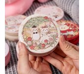 Jewelry Case Three-dimensional Pattern Tin Box Round Exquisite Candy Box Tinplate Vintage Biscuit Storage Box Home