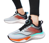 Ultra-ligero de los hombres zapatos deportivos otoño y primavera transpirable botón giratorio sin cordones hombres y mujeres de absorción de choque tendencia zapatos para correr