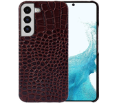 Funda de cuero genuino para Samsung Galaxy S22 S23 S21 S20 Ultra Plus S10 Note 20 10 A53 funda trasera de teléfono con patrón