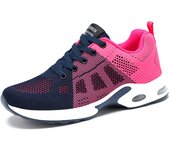 Zapatos casuales para mujer, zapatillas ligeras con cordones y colchón