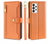 Magnético Funda de Cuero Billetera Solapa Cover Galaxy A33 5G, Multifuncional Cuerda Colgante Funda protectora