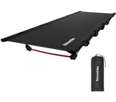 Naturehike Cama Plegable para Acampar,Camas de Camping Ligeras y Portátiles para Adultos y Niños,Cama Plegable para Invitados,Resistente Cuna para Dormir Soporta 350 Libras,Exteriores,Oficina(Negro)