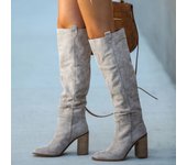 Women's boots European and American thick heeled long boots 2025 autumn and winter new high heels high boots