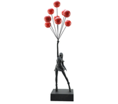 Art Balloon Girl Statues Banksy Flying Balloon Girl Sculpture Resin Craft Home Decoration Christmas Gift  living room decoration