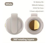 Mini portátil silencioso sin cuchilla Cuerpo ventilador, ajustable 3 velocidades, cintura colgando, giratorio, adecuado para al aire libre