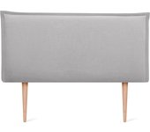 Cabecero de Lino Natural Liso con Ribete Cabezal Tapizado Cama Dormitorio Moderno Top Trending (Beige, 160x105cm con Patas (Camas 150/160))