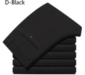Pantalones largos informales de negocios a la moda de verano para hombre, pantalones de traje, pantalones formales rectos elásticos para hombre, tallas grandes 28-40
