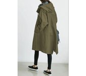Autumn Casual Style Windbreaker for Women Mid-length New Style Temperament Waist Long-sleeved Coat