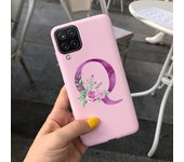 For Samsung Galaxy A12 Case Cute Letters Phone Cover Silicon Back Cases For Samsung A12 A 12 A125F Soft TPU Bumper Coque Flower