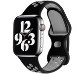 Sportarmband kompatibel mit Apple Watch Strap ， Atmungsaktives Silikon-Doppelloch-Schnallenarmband für iWatch Series 7 SE