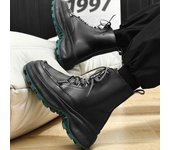 Botas de cuero británicas Botas de hombre con plataforma Botas de nieve Botas Martin para hombre