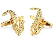 Men's high-quality punk music cufflinks, piano design, drums, saxophone, guitar, horn, hip-hop atmosphere fist button