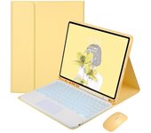 7-Color Backlit Touchpad Keyboard Case For Samsung Galaxy Tab S7 FE/S7 Plus/S8 Plus 12.4 inch Spanish Keyboard Case