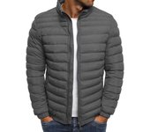 Abrigo de algodón hombre invierno, minimalista elegante, informal moda, cálido.