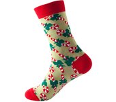 Divertidos Calcetines de Navidad Diseño de Árbol de Navidad y Copo de Nieve para Mujeres
