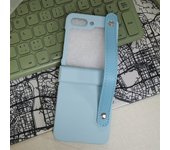 Luxury Korean Candy Color Wrist Strap Bracket Simple Case for Samsung Galaxy Zflip5 5G Z Flip5 Flip5 Zflip5 Cover with Holder