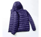 Autumn and winter ultra light duck down hooded down jacket men's white duck down feather warm jacket men's streetwear