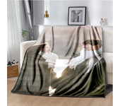 True Beauty Series Hwang in Youp Cha EunWoo Art Pattern Blanket Star Flannel Warm Throw Sofa Bed Travel Picnic Blanket Girl Gift