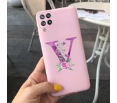 Case For Samsung Galaxy A22 Cases Lovely Letters Flower Phone Cover Silicone Funda For Coque Samsung A22 4G 5G A 22 2021 Housing