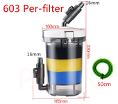 Contenedor de Cubo de filtro de Acuario externo ultrasiolencioso, Caja de filtro + Bomba de Agua, HW602B, HW603B