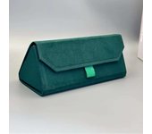 1pc Veet Triangle Folding Women Sunglasses Case Purse Hard Men Soft Elegant Reading Box Glasses C
