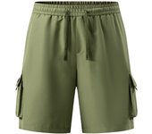 Men Cargo Shorts New Solid Outdoor Loose Versatile Casual Shorts Summer Fashion Multiple Pockets Breathable Sports Shorts Men
