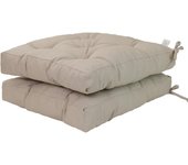 Pack 6 Cojines para Silla, 40x40x5 CM, Efecto Tridimensional, Relleno de 100% Poliéster, Ideal para Comedor, Terraza, Salón y Restaurante, Color Raya Gris, Fabricado en España