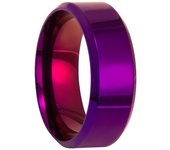 4Mm6mm8mm anillo liso anillo brillante doble biselado, anillo de acero de titanio de acero inoxidable joyería de mano europea y americana