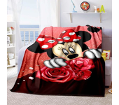 Cartoon Anime   Mouse, , Minnie Love Blanket Adult Bedroom Family Blanket Children's Gift