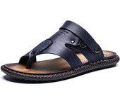 Mens Leather Sandals Indoor Outdoor Sport Beach Walking Flip Flops