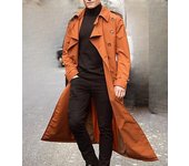 Gabardina mediana y larga para hombre y abrigo largo