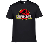 Camiseta de Parque Jurásico 2023 para hombre, Camiseta estampada de algodón 100%, camisetas divertidas informales, camisetas de Jurassic World, camiseta fresca de manga corta 80045