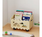 Estanteria Libros Infantil Madera, Libreria Montessori Biblioteca Baul Juguetes Infantil, Mueble Organizador Expositor Libros Infantil, para Dormitorio, Habitación Niños, Sala Juego