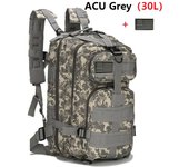 Mochila Deportiva Impermeable para Senderismo, Morral para Pesca, Caza, Acampada, Excursionismo, Bolsa Militar, Exteriores, Táctica, 50 L, Nailon de 1000D