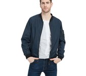 Chaqueta Bomber Ligera para Hombres Estilo Piloto Báscula Material de Poliéster