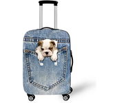 Funda de bolsillo para equipaje de perro, protector de tela vaquera gruesa para equipaje de Cover18-32 pulgadas, maleta con ruedas, cubierta antipolvo, accesorios de viaje