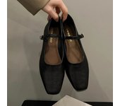 Nuevo dedo del pie cuadrado Mary Jane zapatos planos Mujeres suave Casual Ballet Zapatillas Mujeres Mostrar zapatos de tacón