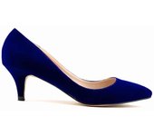 Women Pumps Spring Autumn 5cm Low High Heels Solid Color Breathable Pointed Toes Non slip Sole Latex Insole Work Wedding Shoes