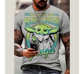 Yoda Baby 3D Printed Plus-size Men's and Women's T-shirt Casual Round Neck Sports Breathable Quick Drying Short Sleeve