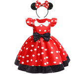 Disfraz brillante de Minnie Mouse para niñas pequeñas y niños, disfraz de Cosplay para niñas, fiesta de cumpleaños, vestido elegante de Pascua