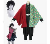 Anime Demon Slayer Kimetsu No Yaiba uniforme tipo kimono Nezuko Kamado disfraz de Cosplay disfraz de Halloween