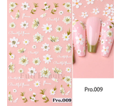 1Pcs Sakura Stickers For Nails 5D Embossed Spring Cherry Blossom Tulip Peony Flowers Petals Sliders Manicure Decoration