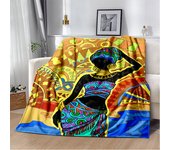 Ethiopian Painting Art Africa Blanket,Soft Throw Blanket for Home Bedroom Bed Sofa Picnic Travel Office Rest Cover Blanket Kids