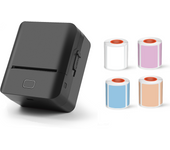 KAYSION SK20 Portable Thermal Printer With 4 Rolls Labels Self-adhesive Label Printer Mini Bluetooth Sticker Marker Pocket Printer